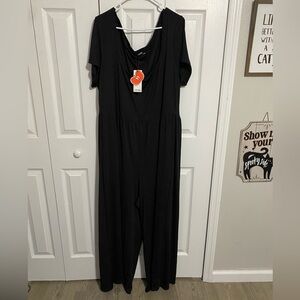 Black cider wide leg jumpsuit plus size size 4x